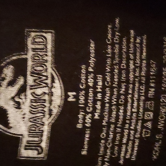 Boys Jurassic Park Shirt Size M - Picture 4 of 4